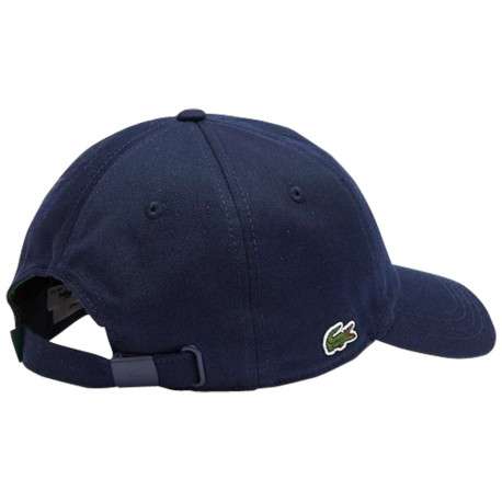 Casquette en coton marine avec logo iconique brodé en vert sur le côté - Image 3