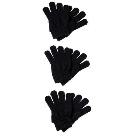 Lot de 3 gants noirs unis - Image 2