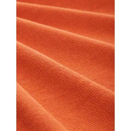 Pull en coton orange uni coupe droite col camionneur - Image 3
