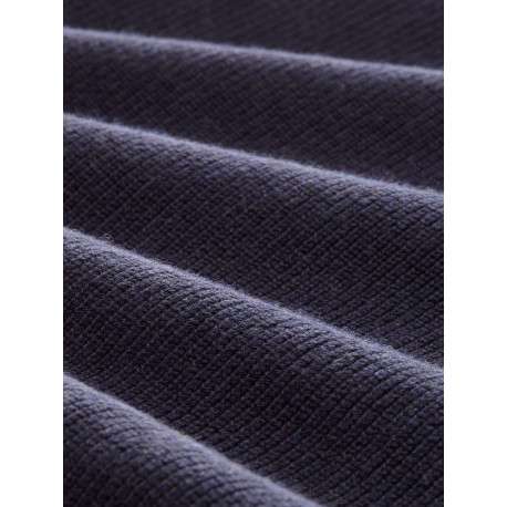Pull en coton marine uni coupe droite col camionneur - Image 7