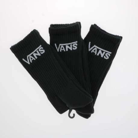 Chaussettes hautes en coton mélangé noires uni avec nom iconique de la marque
