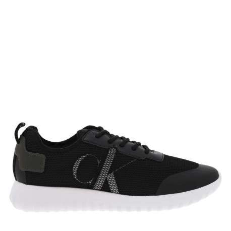 Baskets basses noires à semelle running à talon semi-compensé et tige slip-on - Image 2