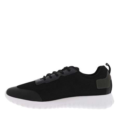Baskets basses noires à semelle running à talon semi-compensé et tige slip-on - Image 3