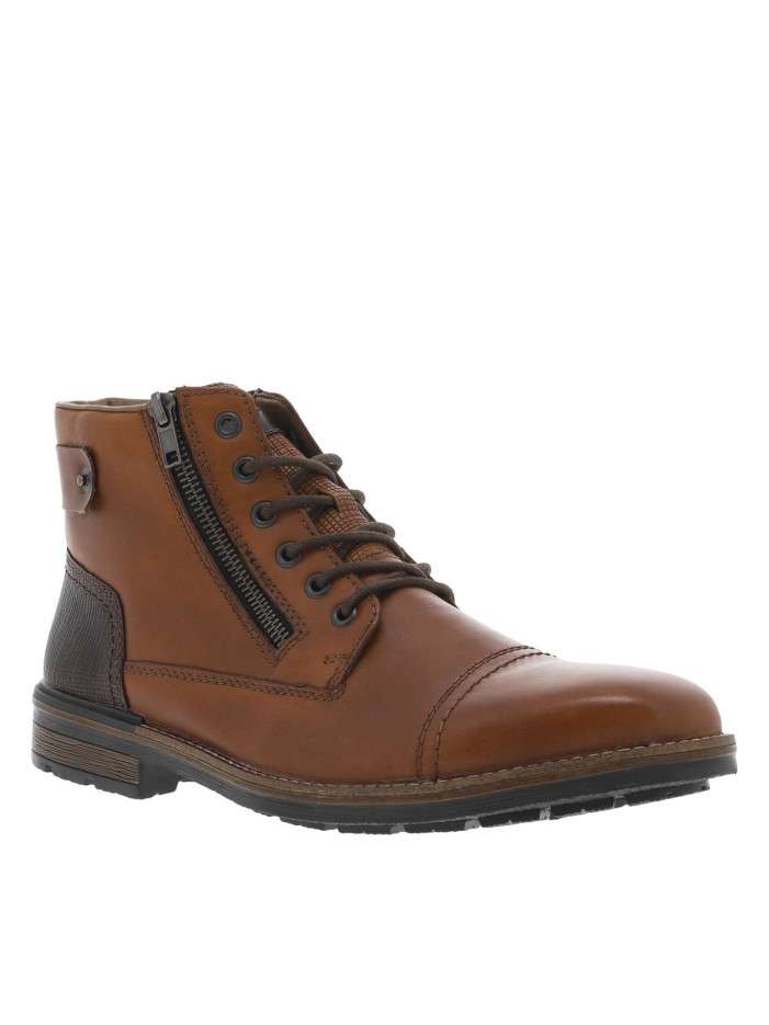 Bottines en cuir marron...