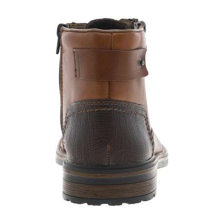 Bottines en cuir marron avec doublure en laine et fermeture zippée - Image 4