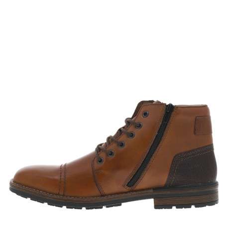 Bottines en cuir marron avec doublure en laine et fermeture zippée - Image 3