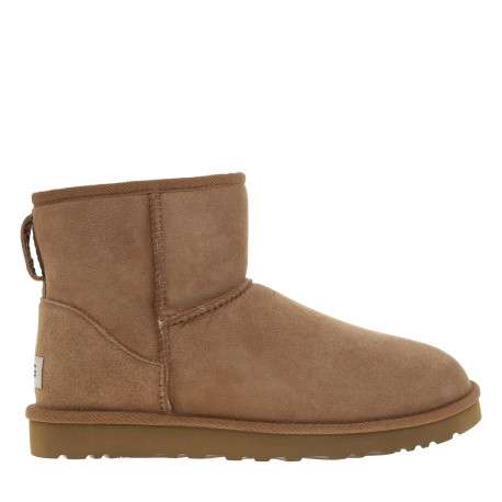 Bottines en cuir suède beige, fourrées en laine, à semelle plate Treadlite et slip-on - Image 2
