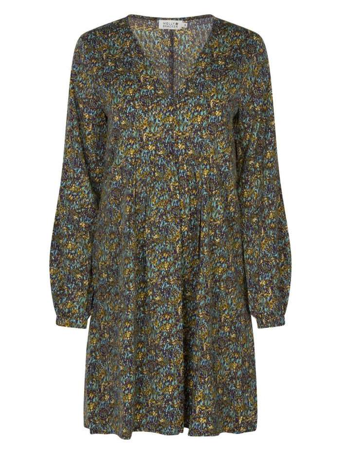 Robe courte multicolore à...