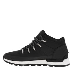 Baskets montantes noir waterproof à semelle running plate et à lacets ronds tressés