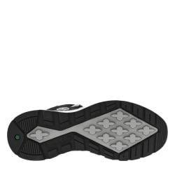 Baskets montantes noir waterproof à semelle running plate et à lacets ronds tressés