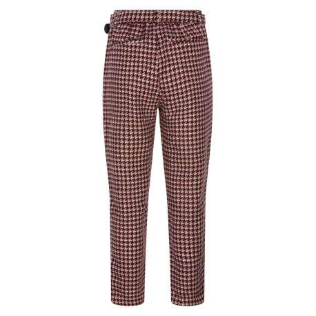 Pantalon Chino rouge pied de coq coupe bootcut - Image 2