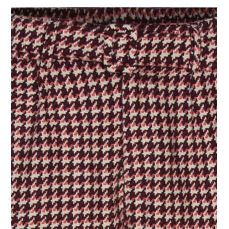 Pantalon Chino rouge pied de coq coupe bootcut - Image 3
