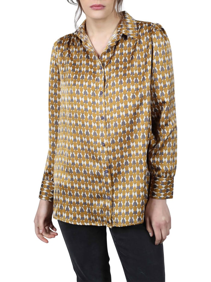 Chemise jaune imprimé...