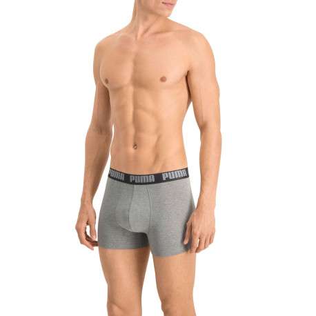 Lot de 2 boxer en coton anthracite et noir à bande élastiquée brodée - Image 6