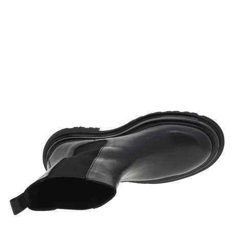Boots chunky en cuir noires à semelles décrochés moyen - Image 5