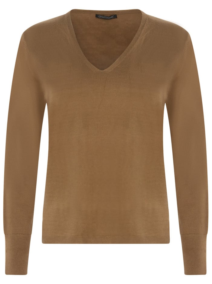 Pull camel uni en maille...