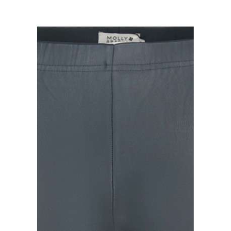 Legging en simili cuir pétrole à coupe bootcut et ceinture élastiquée - Image 3