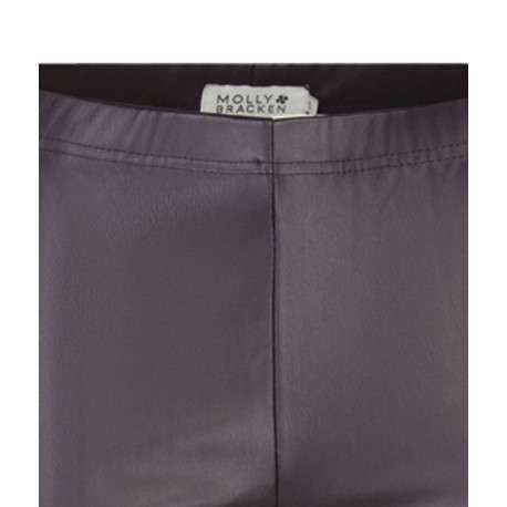 Legging violet en simili cuir avec une coupe bootcut et taille élastiquée - Image 3