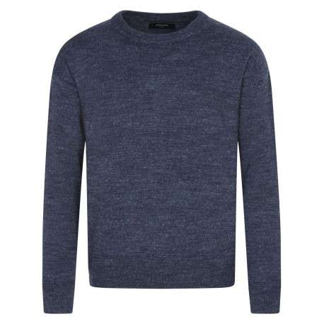 Pull Melvin anthracite uni col rond et manches longues