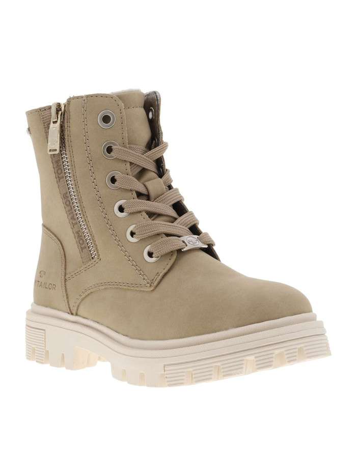 Bottines taupe fourrées à...