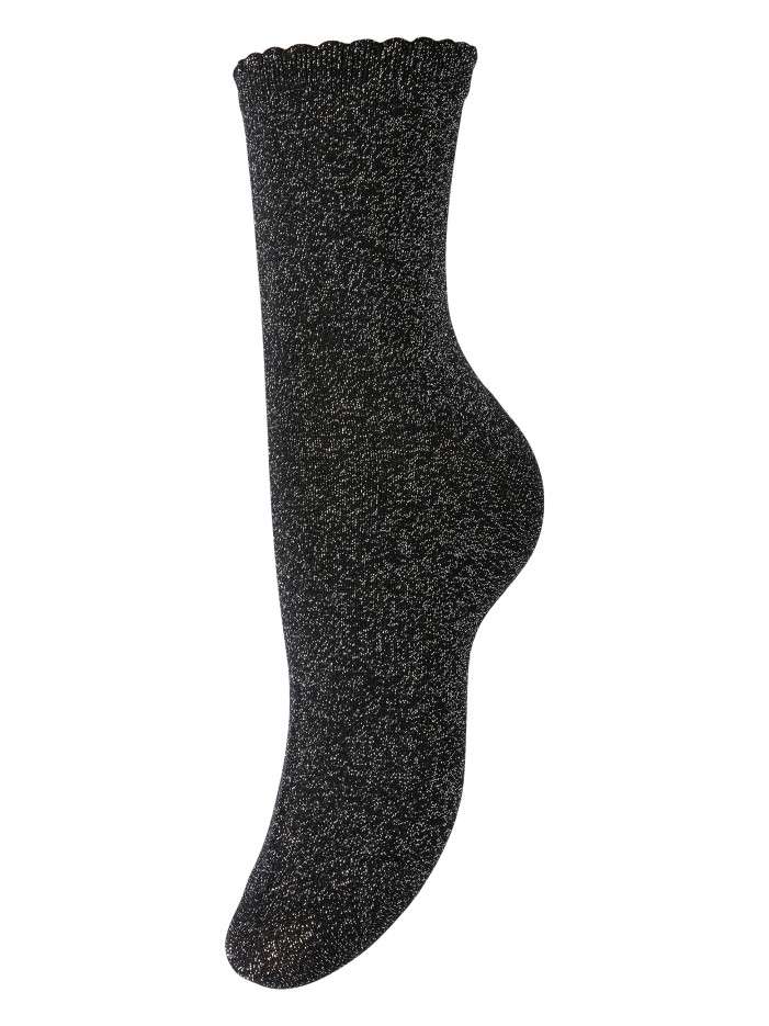 Chaussettes noires unies à...