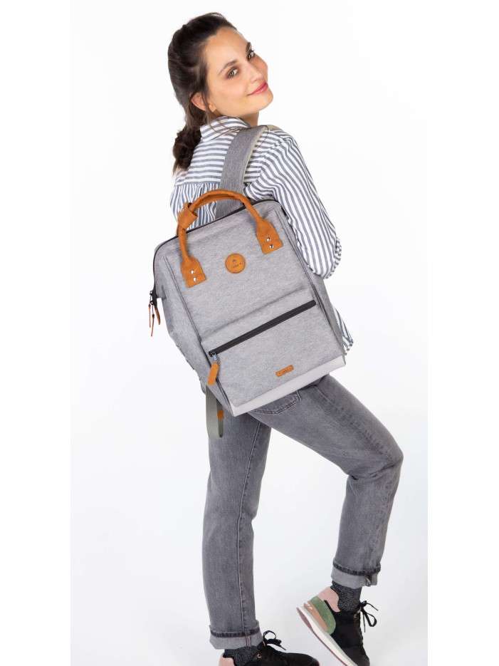 Sac à dos gris clair uni...