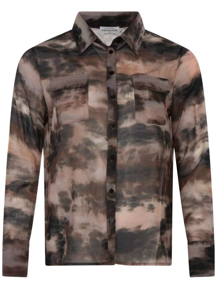 Chemise chocolat imprimé...
