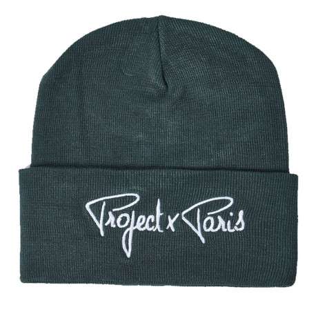 Bonnet vert uni en maille