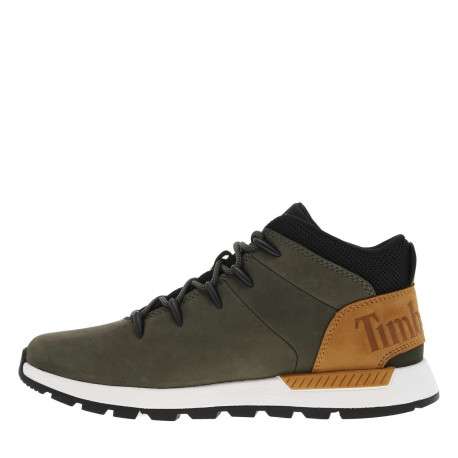 Bottines en cuir nubuck vertes à talon plat avec des lacets ronds - Image 9