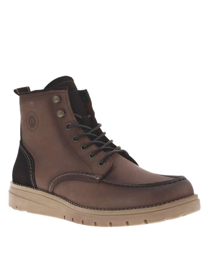 Bottines en cuir patiné...