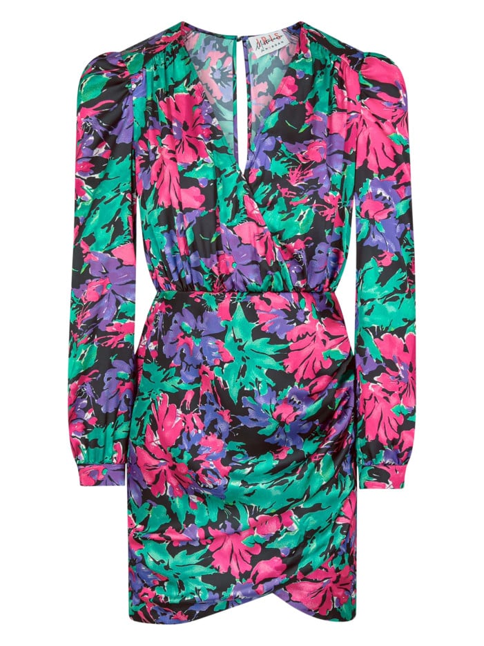 Robe courte multicolore...