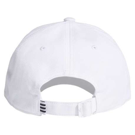 Casquette Strapback en coton blanc uni à logo iconique contrasté - Image 2