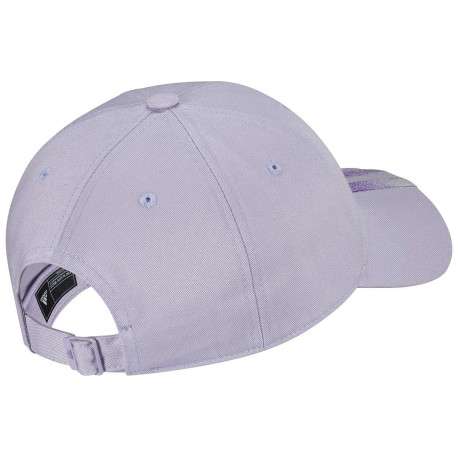 Casquette Strapback en coton mauve uni à logo iconique contrasté - Image 3