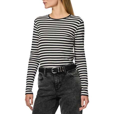 Ceinture noire unie avec un revêtement en grain et munie d'une boucle