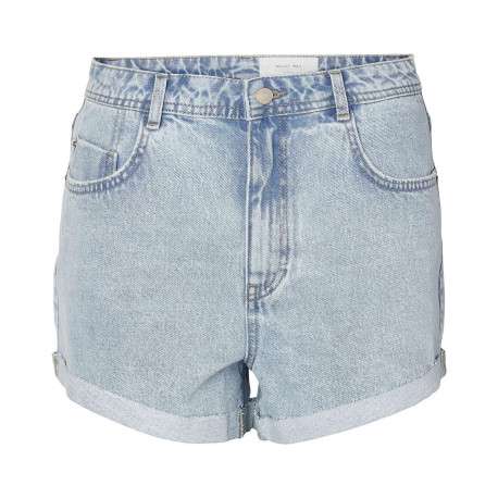 Short stone délavé en coton avec revers aux extrémités des cuisses et 5 poches
