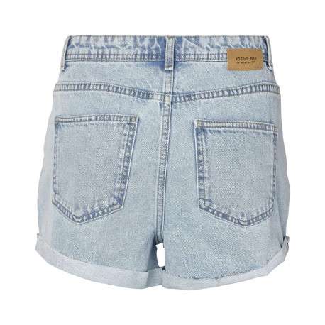 Short stone délavé en coton avec revers aux extrémités des cuisses et 5 poches - Image 2