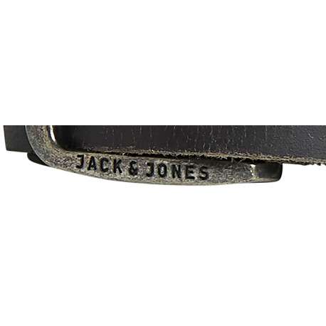 Ceinture Paul en cuir chocolat unie avec un effet légèrement usé - Image 2