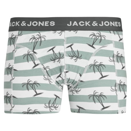 Lot de 3 Boxers classiques en coton multicolore uni avec imprimé rayures - Image 3