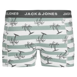 Lot de 3 Boxers classiques en coton multicolore uni avec imprimé rayures