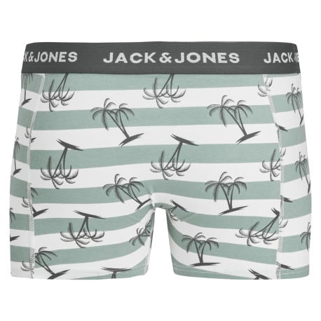 Lot de 3 Boxers classiques en coton multicolore uni avec imprimé rayures - Image 4
