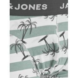 Lot de 3 Boxers classiques en coton multicolore uni avec imprimé rayures