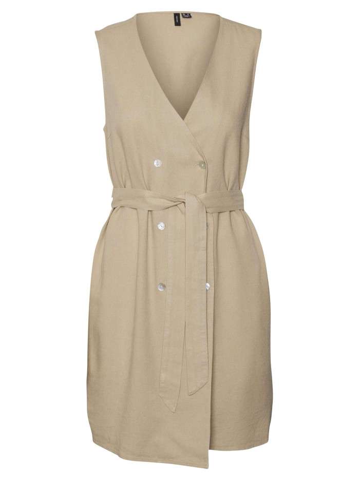 Robe courte en lin (en...