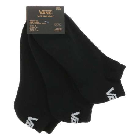Lot de 3 paires de socquettes en coton mélangé noires unies