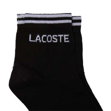 Lot de 2 paires de chaussettes basses noire et blanche unies avec nom imprimé - Image 2
