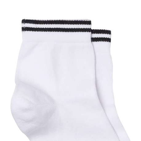 Lot de 2 paires de chaussettes basses noire et blanche unies avec nom imprimé - Image 3