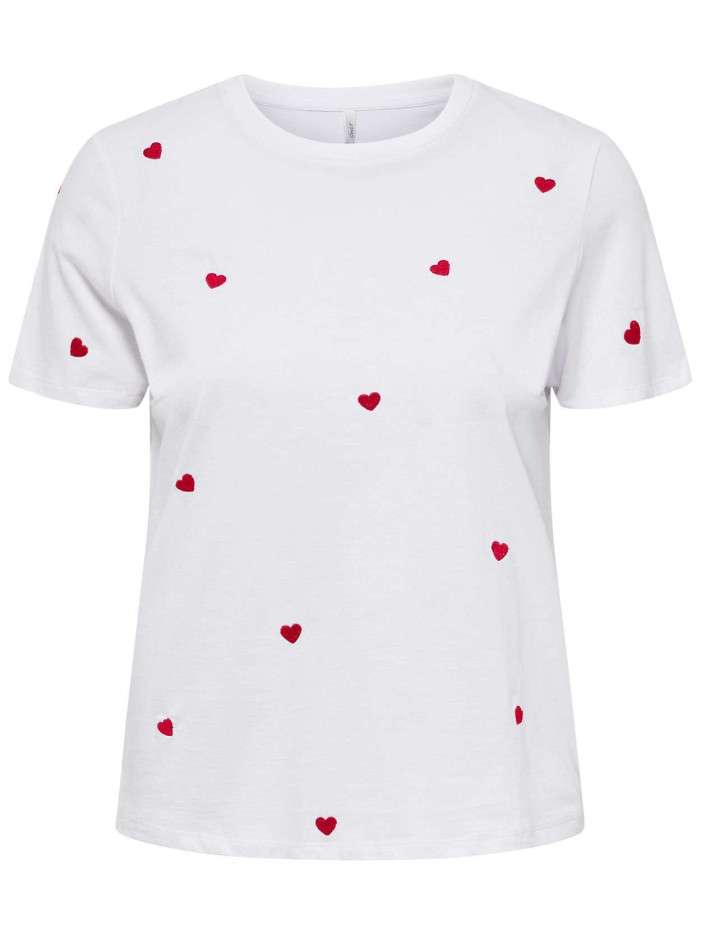 T-shirt blanc en coton avec...