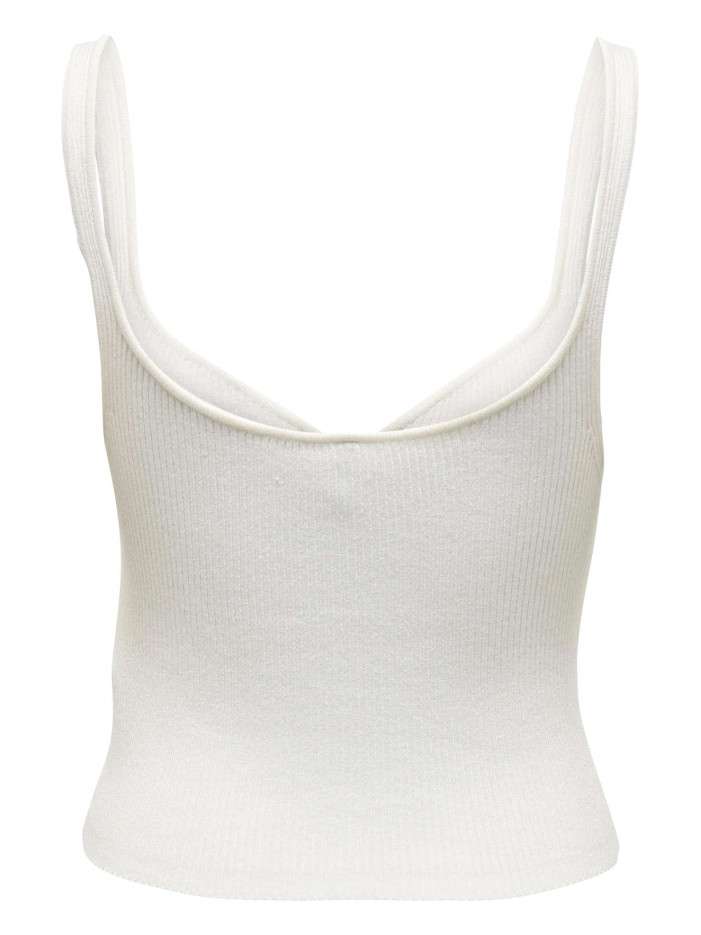Débardeur blanc en maille...