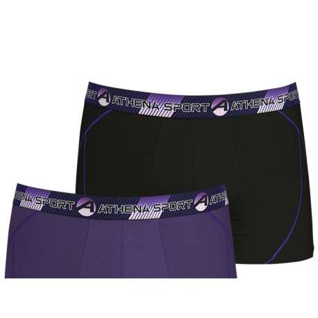 Lot de 3 boxers multicolores unis avec une coupe fermée et taille élastiquée - Image 2