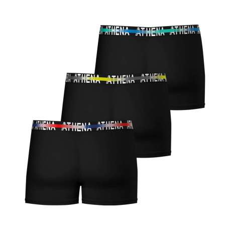 Lot de 3 Boxers classiques en coton noirs unis avec taille élastiquée - Image 6