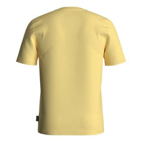 T-shirt jaune fantaisie coupe droite avec col rond et manches courtes - Image 2